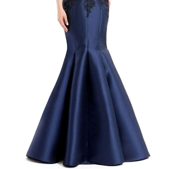 NWT Daymor 1667 Beaded Evening Dress Navy Size 12 - Picture 2 of 6